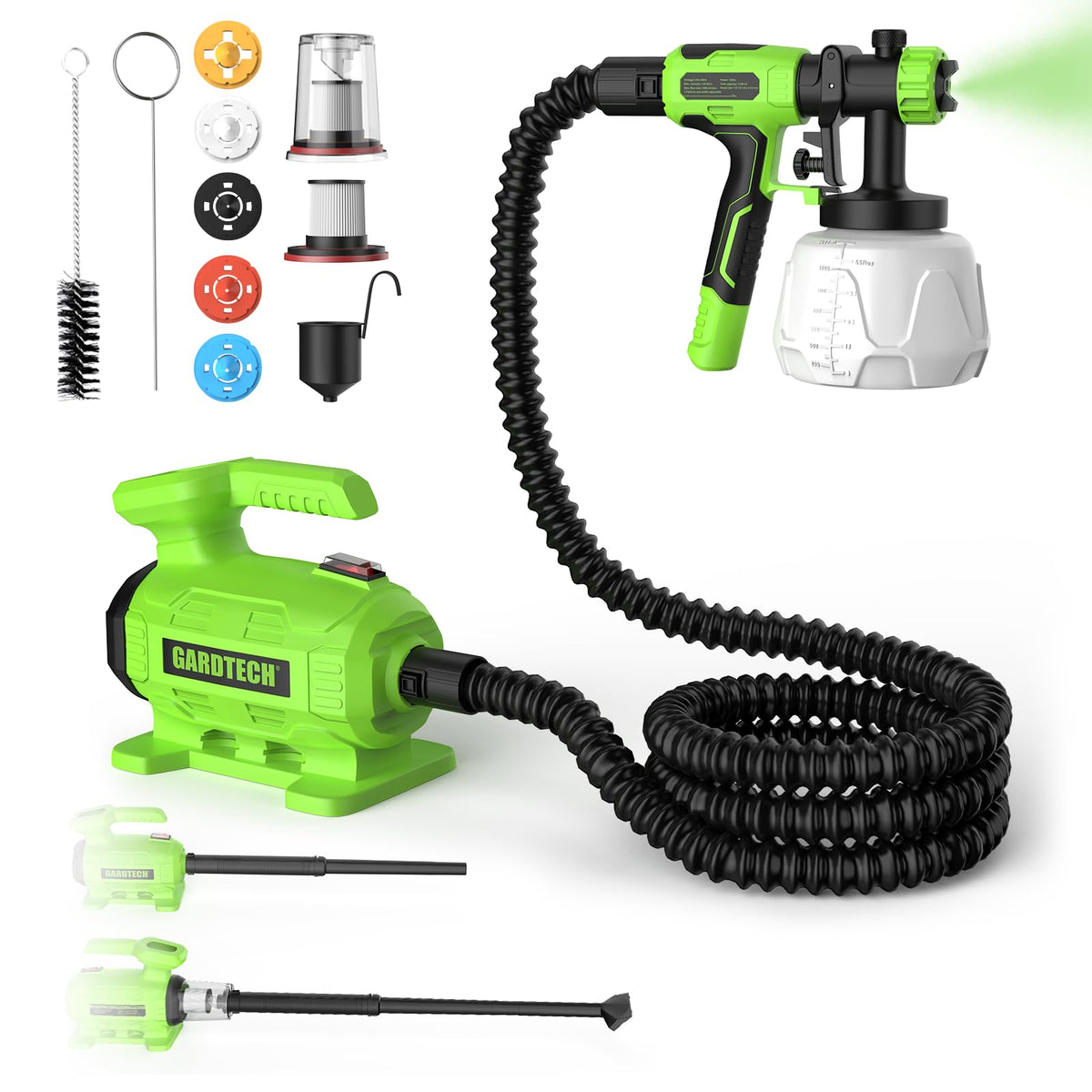GARDTECH 3-in-1 electric paint sprayer leaf blower and vacuum