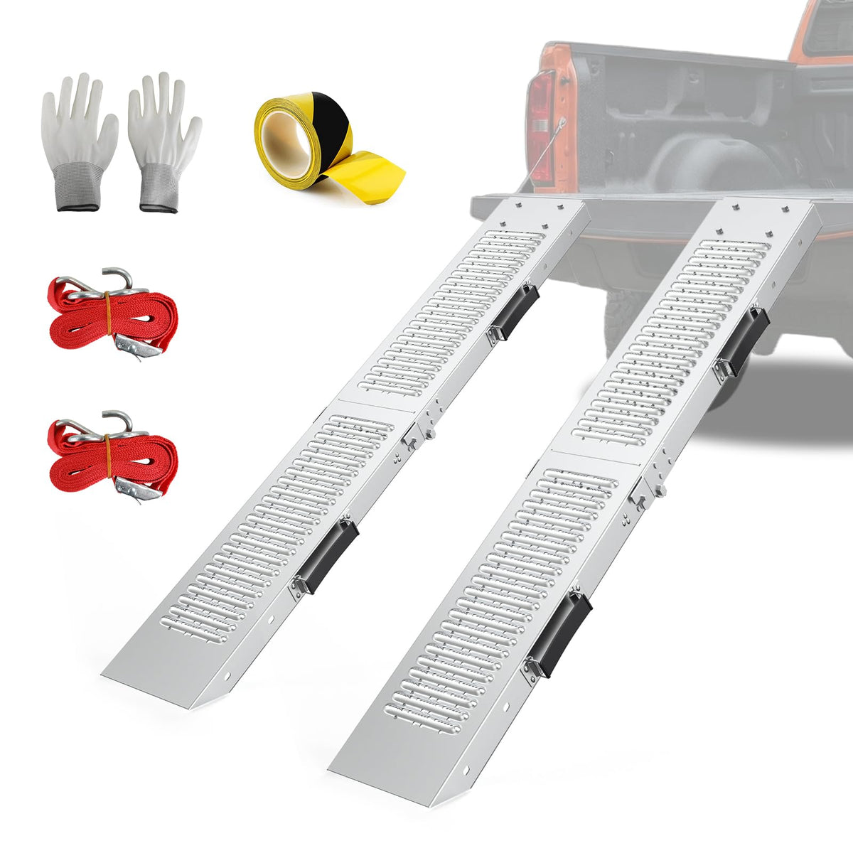 Evcitn 75-inch loading ramps for lawn equipment, ATVs and trailers