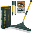 GARDTECH Artificial Grass Rake with Telescopic Steel Handle – 32-55 Inch Hand Rake for Lawn, Carpet, Pet Hair, Leaves & Debris, 3-Piece Easy Storage, Yellow