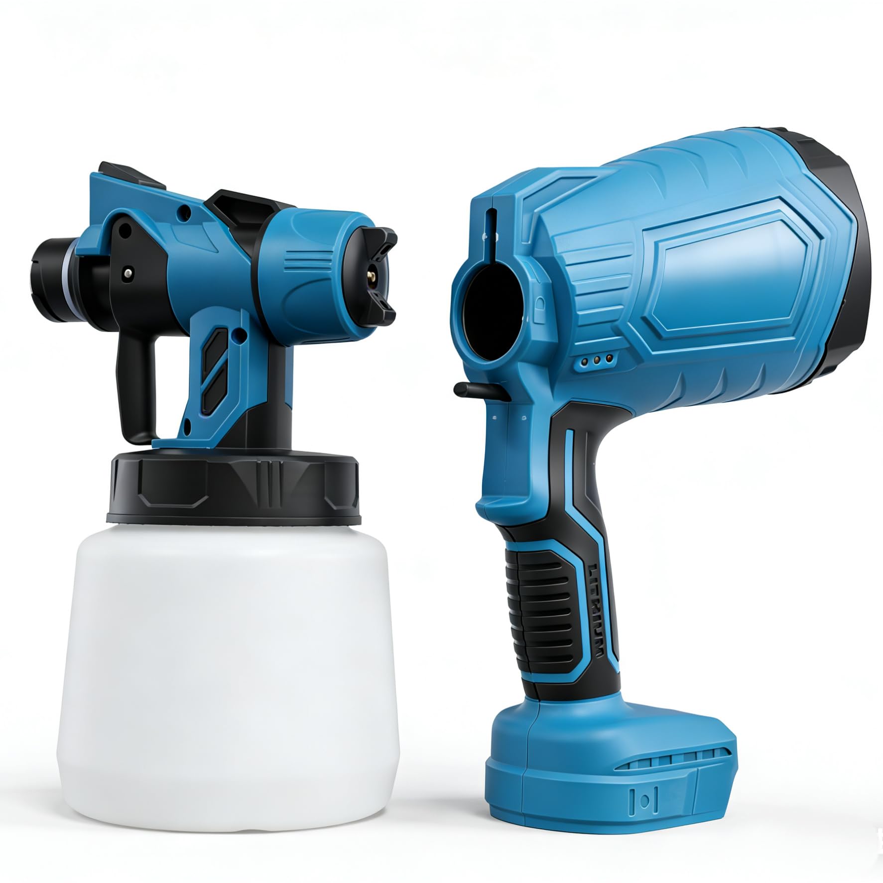 GARDTECH Brushless Cordless Paint Sprayer | Electric Spray Gun for House Painting (No Battery, Blue)