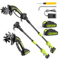 GARDTECH 2-in-1 Cordless Tiller Cultivator | 235RPM, 4" Tilling Depth, 120-Min Runtime, 2×2.0Ah Batteries