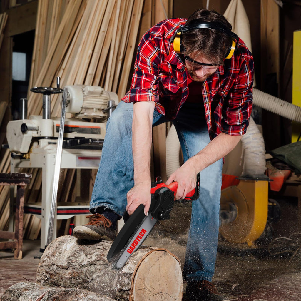 GARDTECH 6" Portable Electric Chainsaw – DIY, Garden, 2-Hour Continuous Use