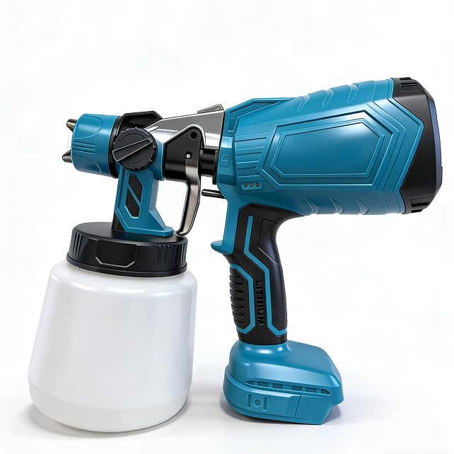 GARDTECH Brushless Cordless Paint Sprayer | Electric Spray Gun for House Painting (No Battery, Blue)