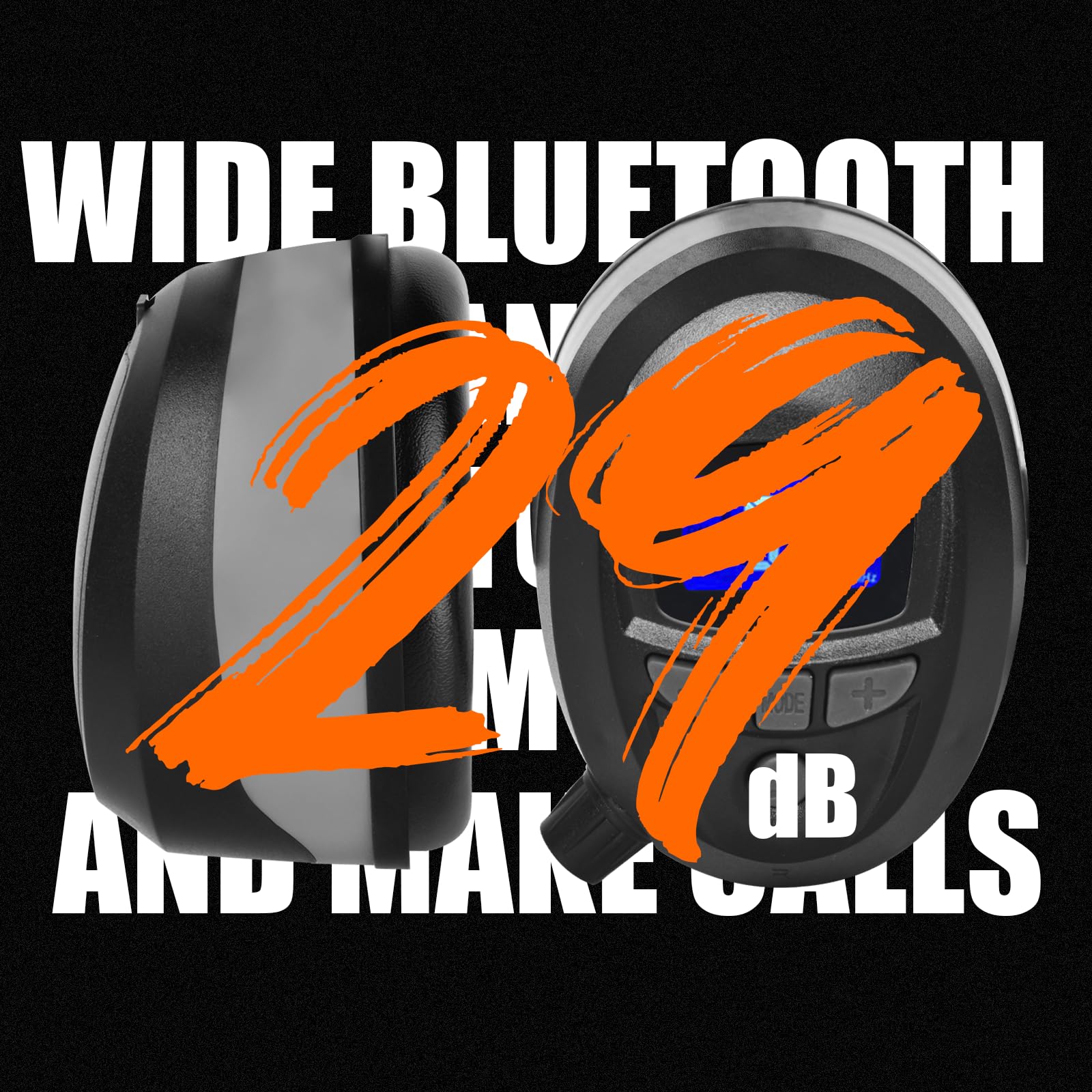 GARDTECH Hearing Protection with Bluetooth, FM Radio Earmuffs, NRR 29dB Hearing Protection Headphones