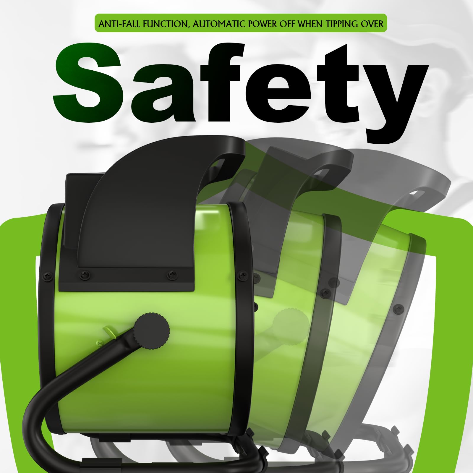 GARDTECH PTC Ceramic Electric Space Heater – Portable Indoor & Outdoor Heater with Overheat Safety, Fast Heating for Garage, Workshop & Greenhouse