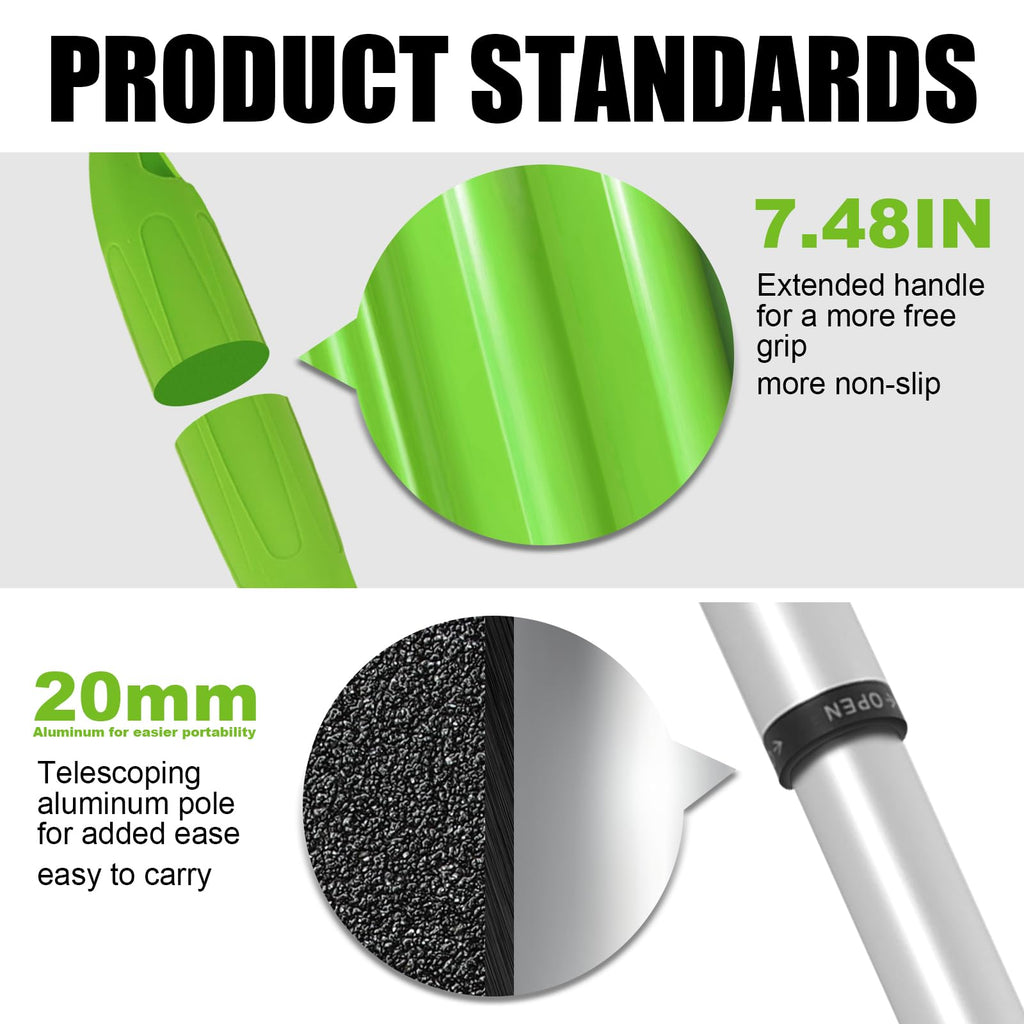 Evcitn Adjustable Crack Weeder with Long Handle – Serrated L-Shaped Blade for Weeds, Roots & Moss Between Driveway and Sidewalk Cracks