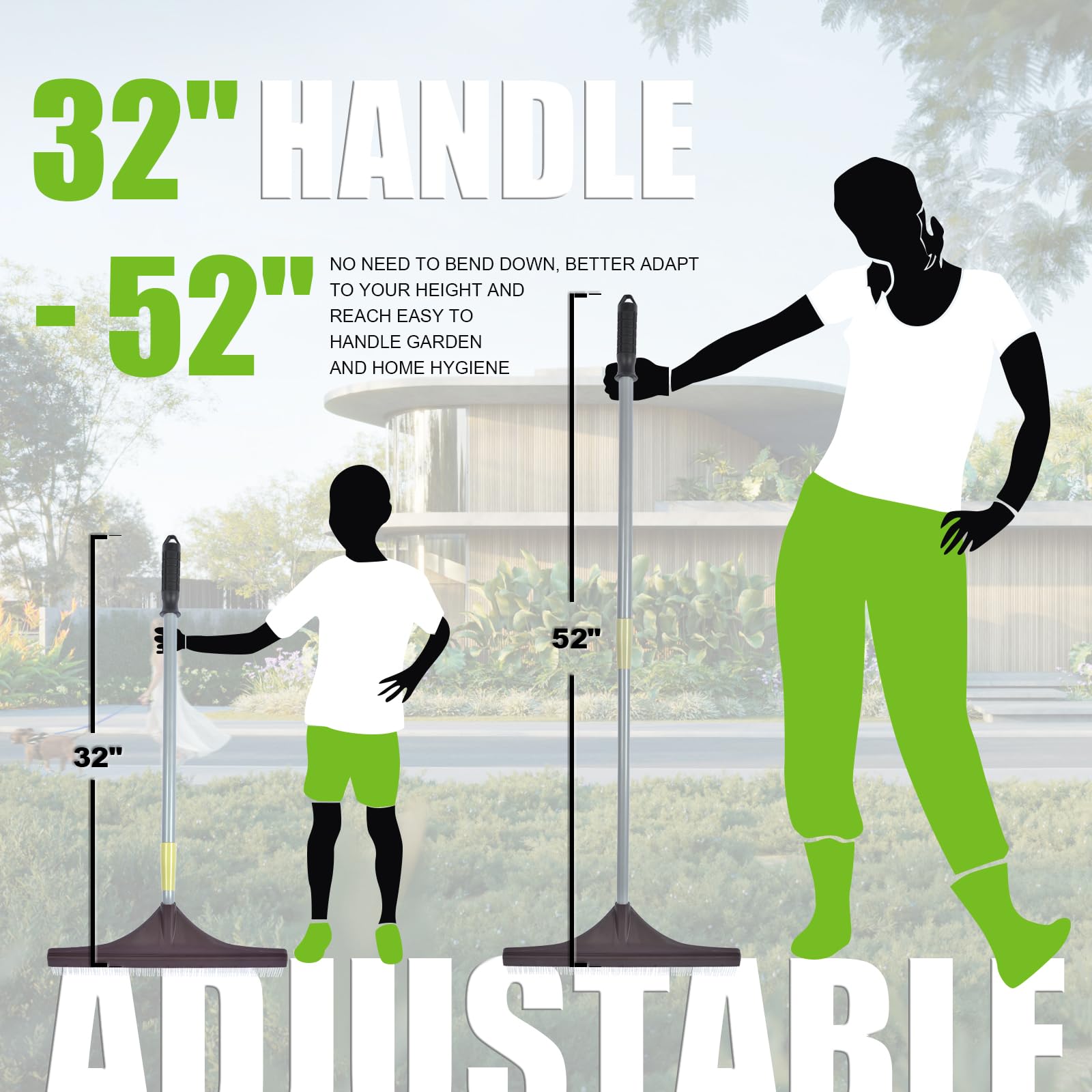 Artificial Grass Turf Rake, GARDTECH Adjustable Steel Handle