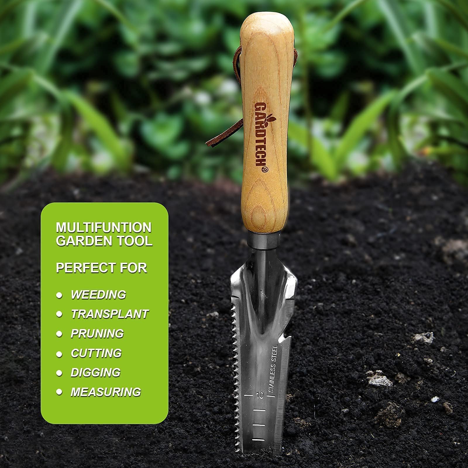 GARDTECH 13.8in Hand Weeder Puller Tool – Dandelion Fork for Weeding, Root Digging, Quick Clean & Rust-Resistant Multi-Purpose Garden Tool