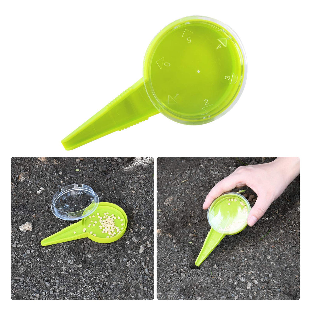 GARDTECH Flower Bulb Planting Set, 4 Pieces – Stainless Steel Dibber with Measurement, Fork & Seed Dispenser for Garden Seeds & Plants