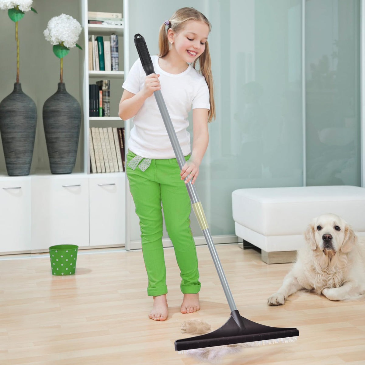 Artificial Grass Turf Rake, GARDTECH Adjustable Steel Handle