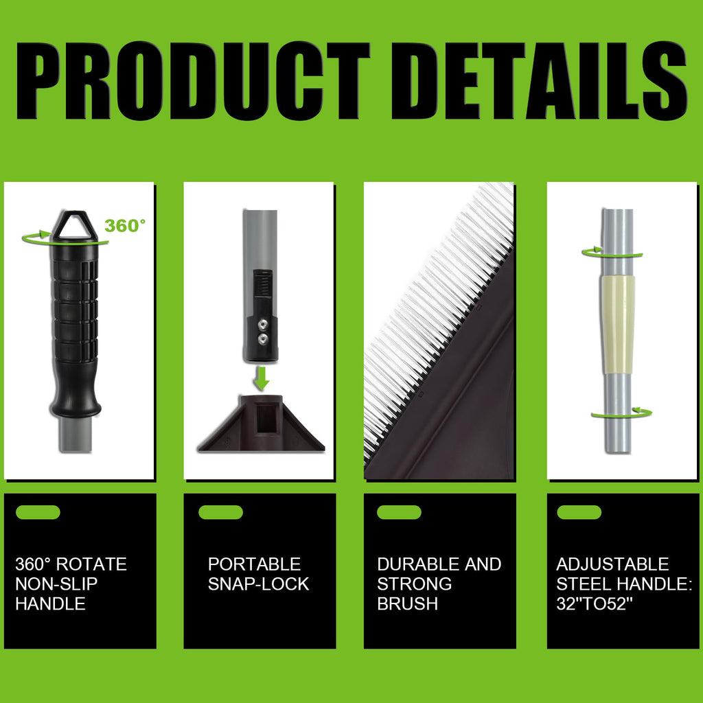 Artificial Grass Turf Rake, GARDTECH Adjustable Steel Handle