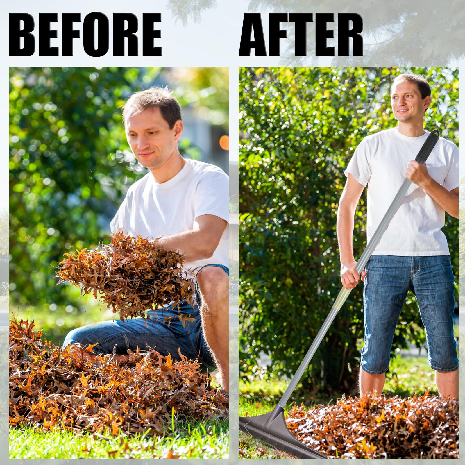 Artificial Grass Turf Rake, GARDTECH Adjustable Steel Handle
