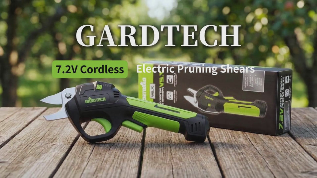 GARDTECH Cordless Electric Pruning Shears – 7.2V Brushless, 14mm Cut, Ultra-Lightweight One-Hand Pruner for Garden & Yard